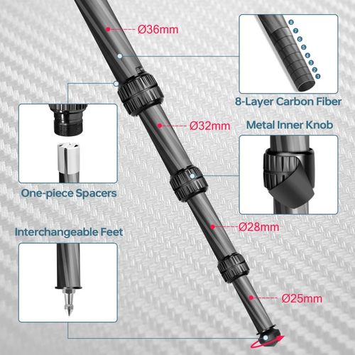 Manbily Carbon Fiber Hunting Tripod with saddle clamp,Hunting Tripod NEW STOCK — image 5