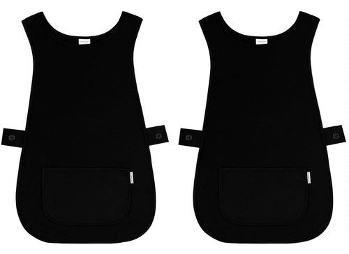 PACK  2 SELF TABARD APRON WITH POCKET FOR WOMEN MEN KITCHEN CATERING CLEANING