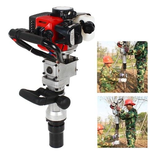 Petrol Fence Post Rammer Pile Driver Knocker Concrete Banger 2 Stroke Engine
