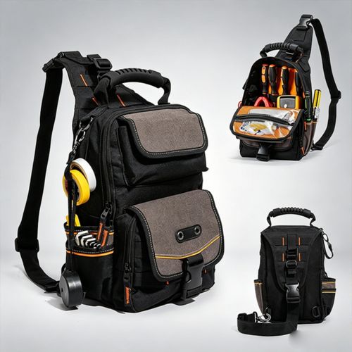 Multi-Pocket Tool Bag Padded Tool Bag with Shoulder Strap for Electricians — image 5
