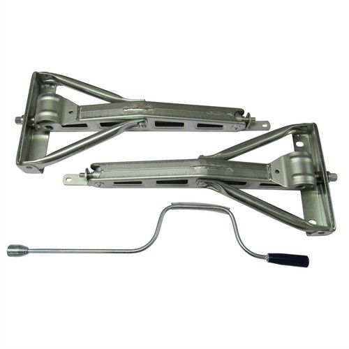 Corner Steady Jack Legs 29" X2 with Winding Handle (Galvanised Caravan Brace)