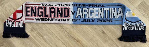 ‘England v Argentina World Cup 2026 Quarter Final Match Scarf — image 1