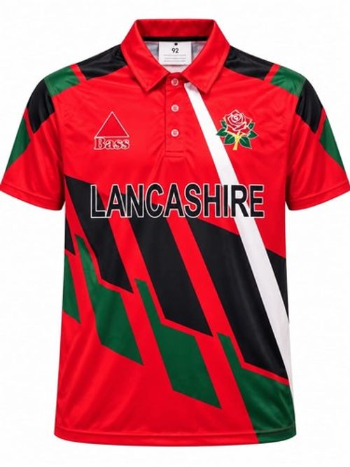 Lancashire Cricket 1996 Retro Shirt Red Replica Remake S-5XL Christmas Gift