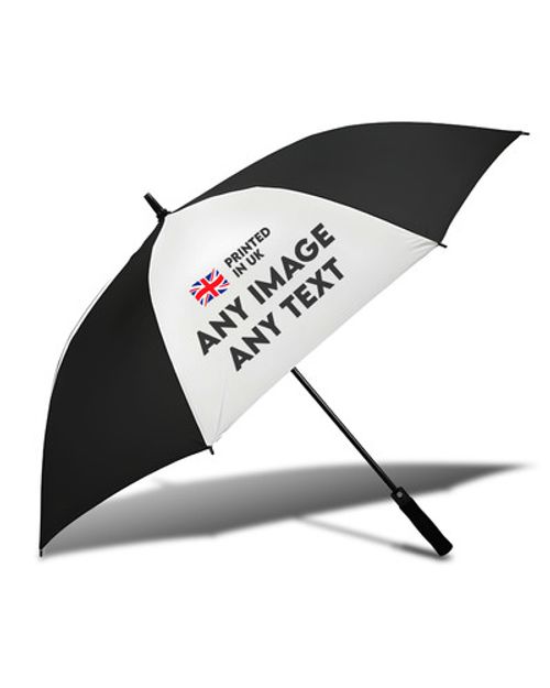 PERSONALISED Umbrella Photo Logo Custom UK Made Lightweight Durable Unique Gift