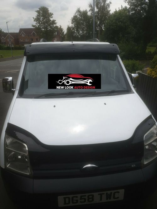 Set Black Sun visor and bonnet guard for  Ford Connect 2009-2014 — image 8