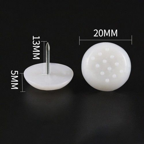Nylon Nail Furniture Table Pads Sofa Chair Feet Leg White Glide Protector Cap