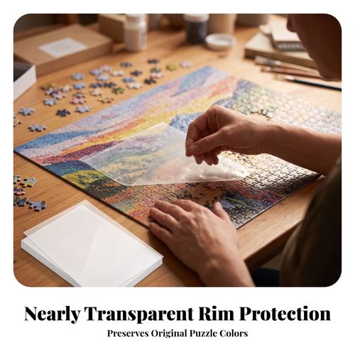 Peel-and-stick Puzzle Glue Sheets Clear Backing for Easy Handling — image 6