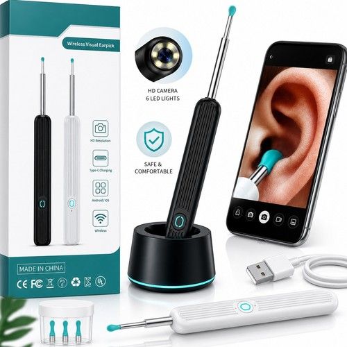Wireless Ear Wax Removal Camera | HD Ear Endoscope Ear Cleaning Tool with Camera