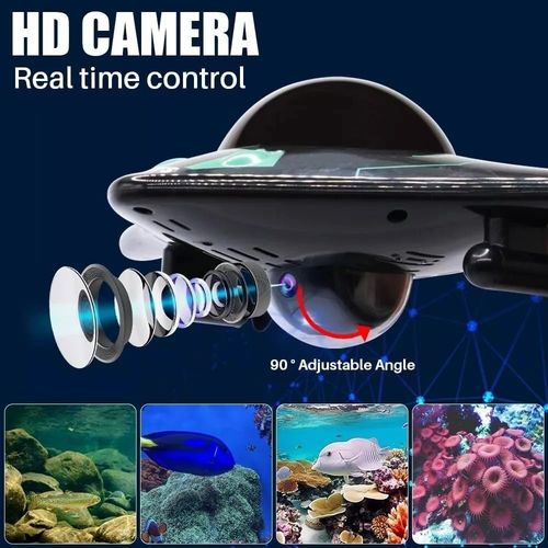 RC Boat Submarine with Camera, Underwater WiFi FPV Remote Control Toy Drone Ship — image 5