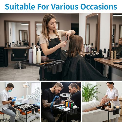 Salon Spa Instrument Tray Beauty Tattoo Rolling Trolley Cart Work Station Wheels — image 3