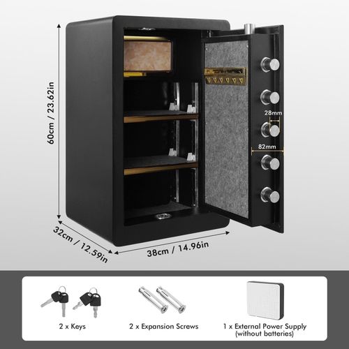 Large 73L Door Security Safe Box Home Safe Lock Box with Fireproof Security Safe — image 3