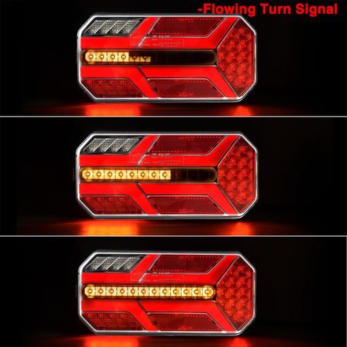 Led Neon Rear Dynamic Indicator Tail Lights Truck Trailer 7 Functions 12V 24V E9 — image 4