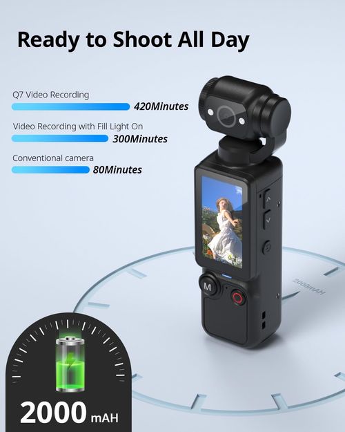 CGXUED Vlogging Camera, Portable Handheld Video Pocket Body Black — image 4