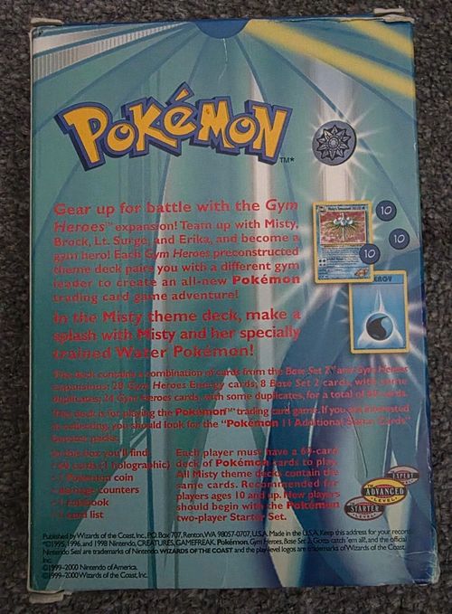 Pokémon TCG Gym Heroes Misty Theme Deck 60 Cards English WotC — image 2