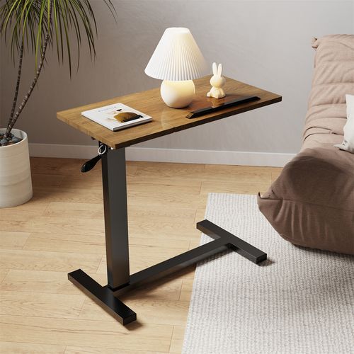 Overbed Table with Wheel Adjustable Height and Angle Home Desk Mobility Table UK — image 1