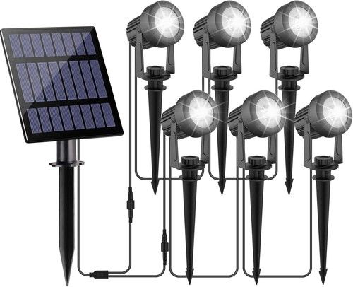 T-SUN Solar Powered Spot Lights LED Outdoor Wall Light Garden Landscape Lamps UK