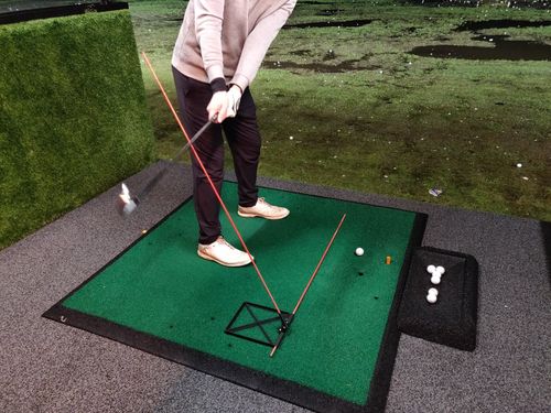 Golf Swing Plane Alignment Training Practice Aid Plate Stick Holder — image 4