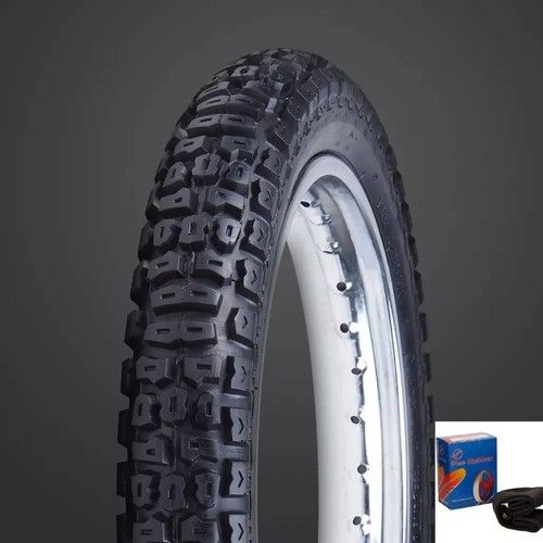 VEE RUBBER 300-18 TRAIL TYRE (CATS PAW PATTERN) VRM022 WITH INNER TUBE
