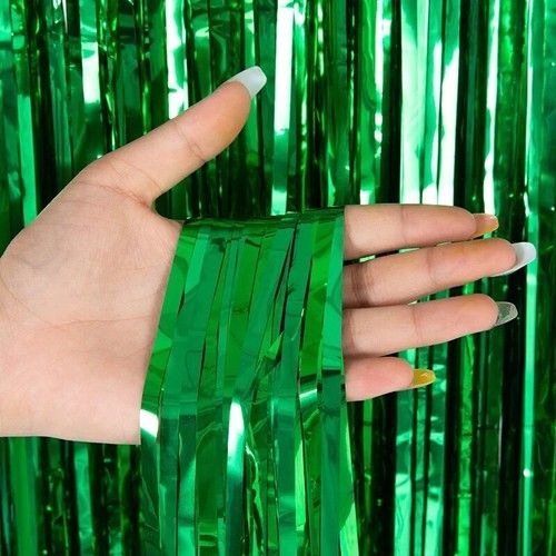 2M-3M FOIL FRINGE TINSEL BACKDROP CURTAIN DOOR WEDDING BIRTHDAY PARTY DECORATION