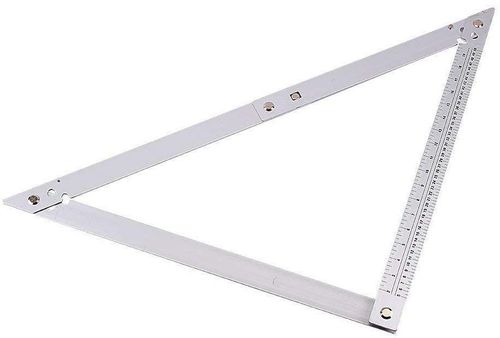 24" Professional Builders Folding Angle Floor Measuring Square Ruler Aluminium — image 1