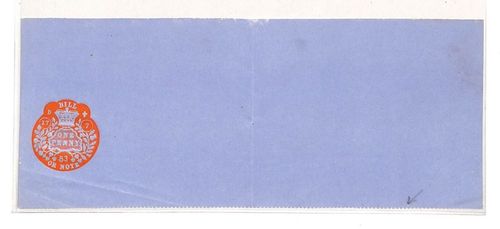 GB REVENUES Embossed One Penny *Bill Or Note* UNUSED Stamped Paper 1883 Z161 — image 1