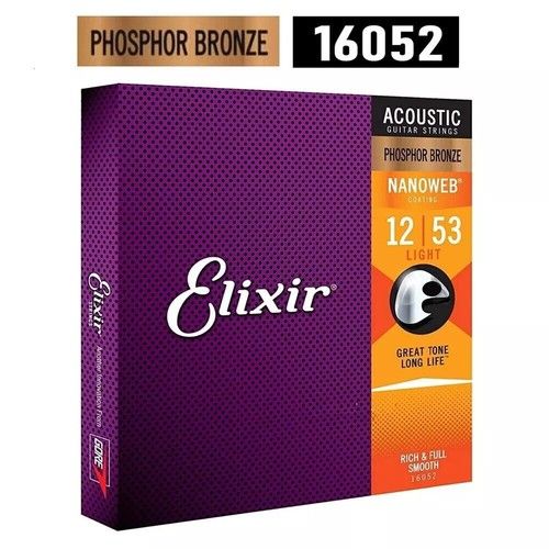 For Elixir Acoustic Guitar strings Phosphor Bronze LIGHT 12-53 16002 16027 16052