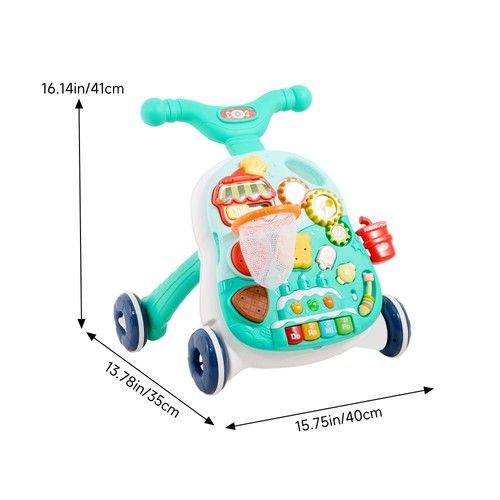 2 in 1 Infant Walker for First Steps Activity Jumper Toddler Push Along Car