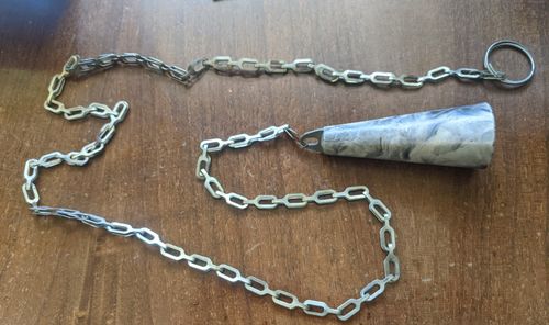 Vintage old chain with a handle from the toilet bowl of the old design USSR 1970 — image 1