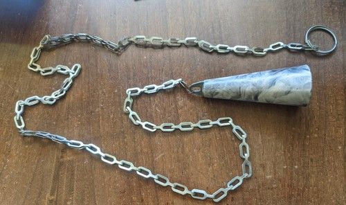 Vintage old chain with a handle from the toilet bowl of the old design USSR 1970