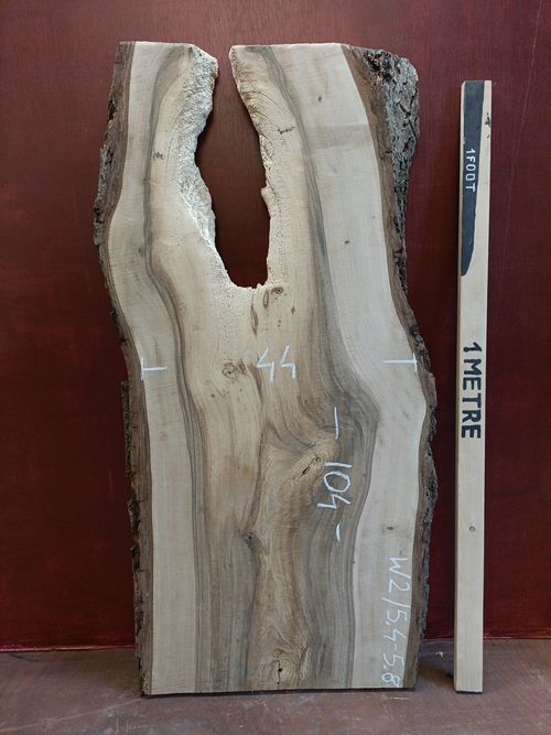 WALNUT  SLAB Board 104x44cm Waney Live Edge Character Wood Epoxy Coffee Table — image 1