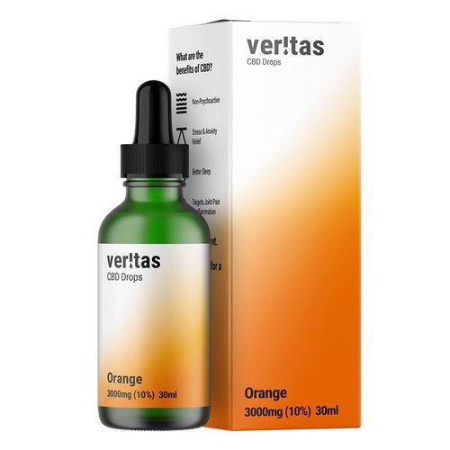 3000mg CBD Oil | Sleep Aid, Anxiety & Stress Relief - Orange| | Veritas 30ml