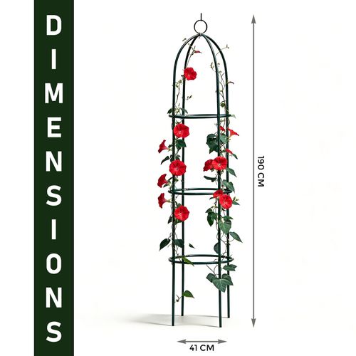 1.9m Outdoor Garden Metal Obelisk Climbing Plant Support Frame Trellis New — image 2