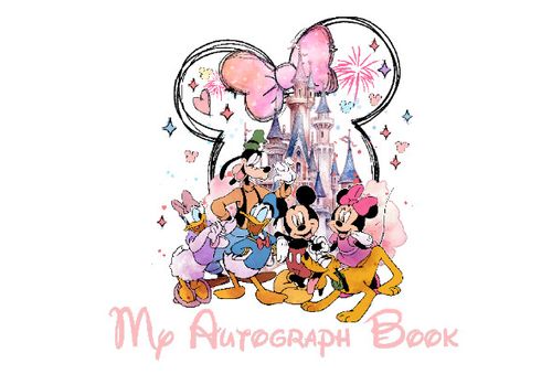 A6 Personalised Mickey / Minnie Autograph Book Holiday Disney Inspired — image 2