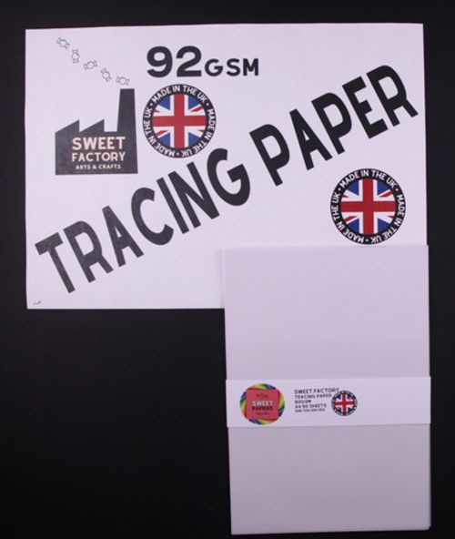 Tracing Paper 92gsm Artist's Drawing Paper in 10 to 100 Sheets A5 A4 A3 A2 & A1