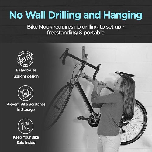 Bike Stand Vertical Portable Space-Saving Bicycle Rack Storage Adjustable Height — image 12