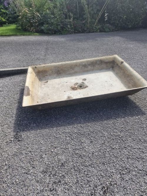 Victorian Enamel Cast Iron Shallow Sink