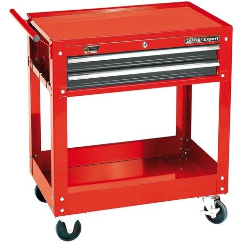 Draper Expert 2 Level Tool Trolley With Two Drawers From Heavy Duty Steel