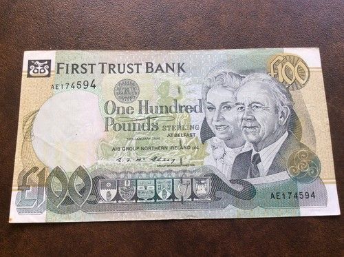 FIRST TRUST BANK £100.00  aUNC / EF  condition 10th Jan 1994 McIlroy