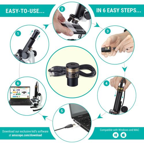 IQCREW by Amscope 120X-1200X Kid's 85+ Piece Microscope Kit + Camera + Software — image 3