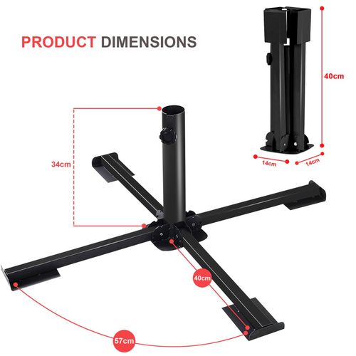 Outdoor Garden Parasol Base Stand Metal Patio Umbrella Holder Free Standing — image 2