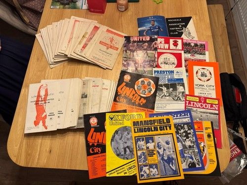 Lincoln City Football Programmes Job Lot 1952-1970s 50s 60s 70s Home & Away