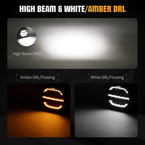 Colight D091Pro+ Strobe 7" LED Dynamic DRL Driving Spot Light Spotlight offroad — image 4