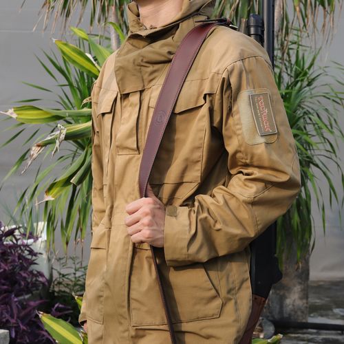 TOURBON Hunting Rifle Sling Gun Leather Carry Shoulder Strap Adjustable Brown UK — image 7