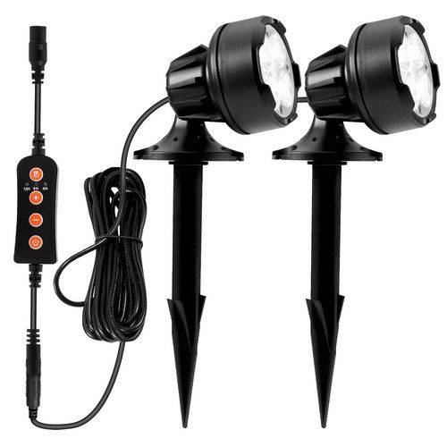 UK Plug Submersible LED Underwater Pond Lights Dimmable Aquarium Spotlights Lamp