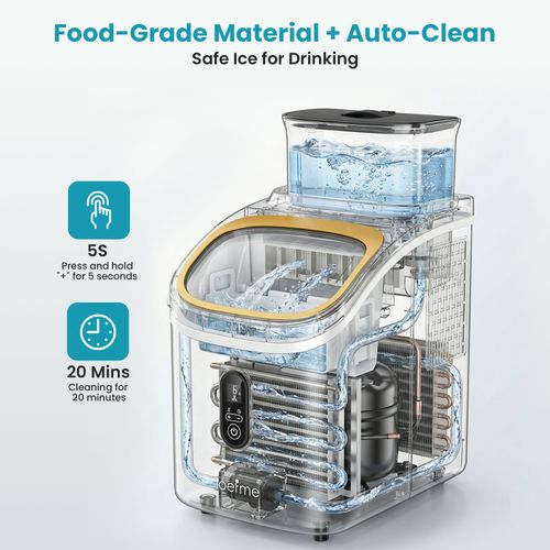Portable Ice Cube Maker Machine 15kg/Day Countertop Ice Maker Self Cleaning -LED — image 6