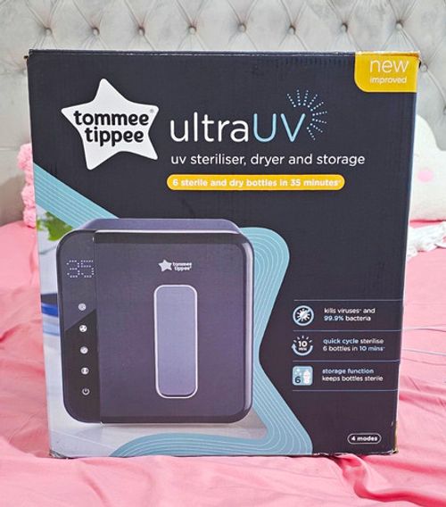 Tommee Tippee ultraUV Electric Bottle Steriliser Dryer & Storage Black/Grey