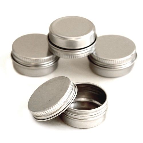 5ml-50ml Metal Storage Tin Jar Small Round Craft Stash Pot Lip Balm Cosmetics