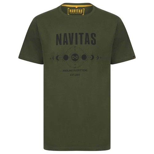 Navitas Moon Phase T-Shirt Tee  Green - All Sizes - Carp Fishing Camping Outdoor
