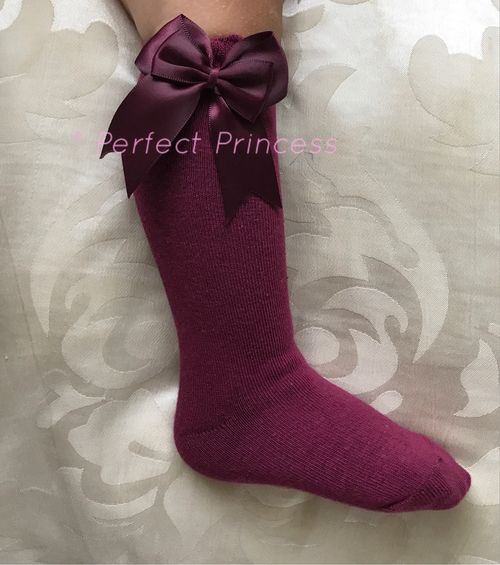Spanish Socks - Knee High Double Bow. Baby/Girls/School Uniform PERFECT PRINCESS — image 24