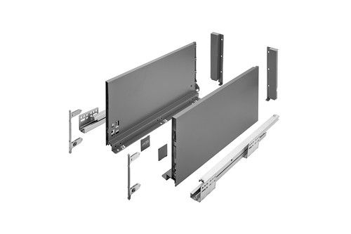 UltraSlim AXIS PRO Soft Close Anthracite Kitchen Drawer Box Sides Drawer Runners